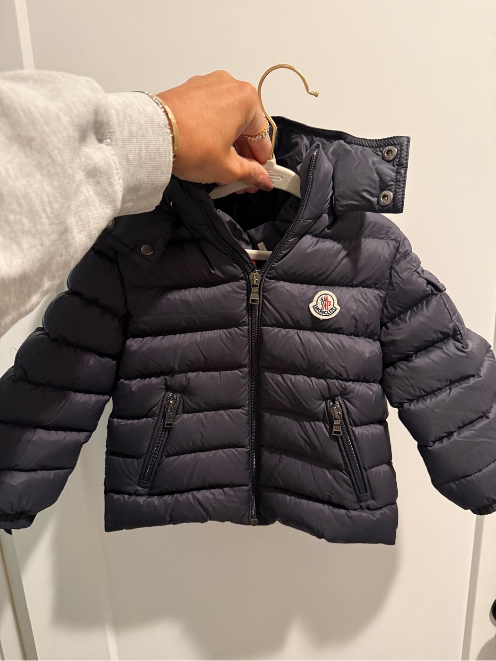 Moncler Kids Navy Puffer Jacket maya size 2